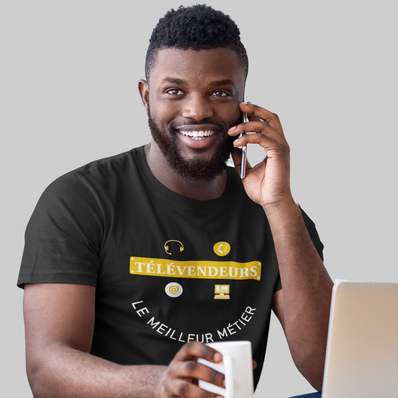 T-SHIRT TÉLÉVENDEURS LE MEILLEUR MÉTIER POUR HOMME