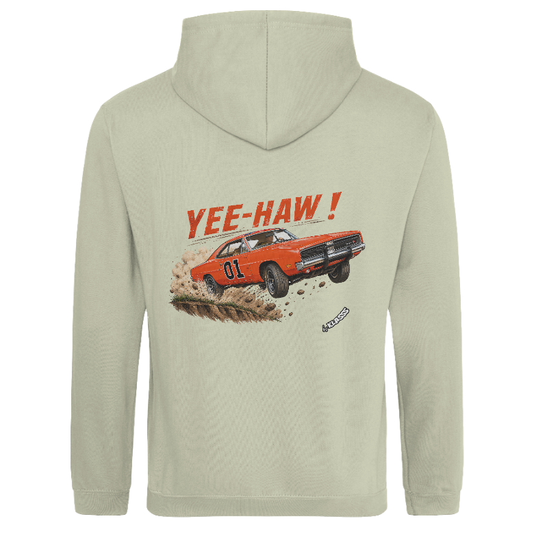 SWEAT A CAPUCHE HOMME KLASSS VINTAGE AUTOMOBILE "SERIE TV GENERAL LEE" - production certifiée WRAP