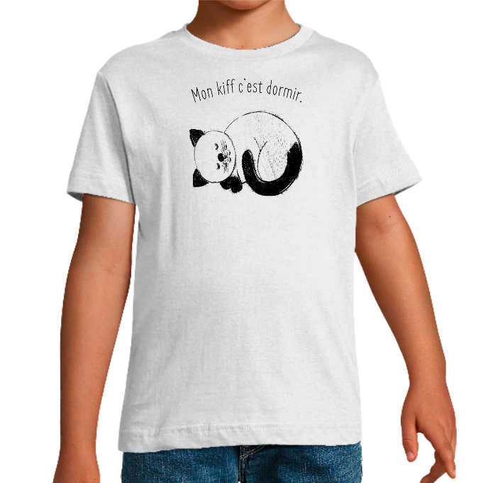 Face T-SHIRT KIDS MON KIFF C'EST DORMIR