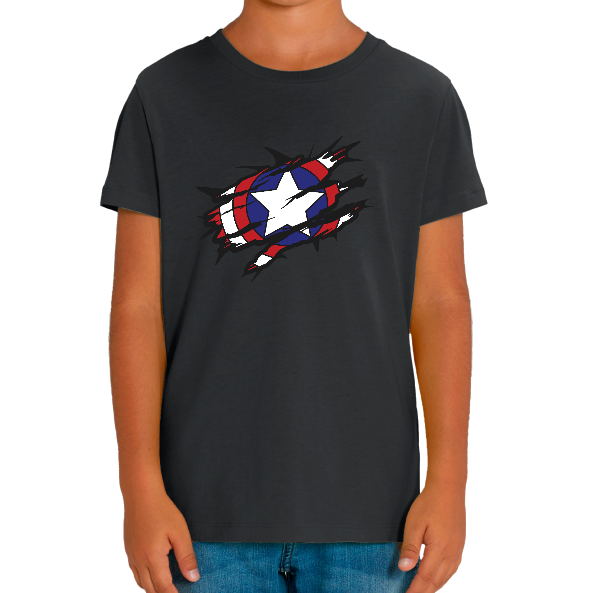 T-SHIRT BOUCLIER DE CAPTAIN AMERICA ENFANT