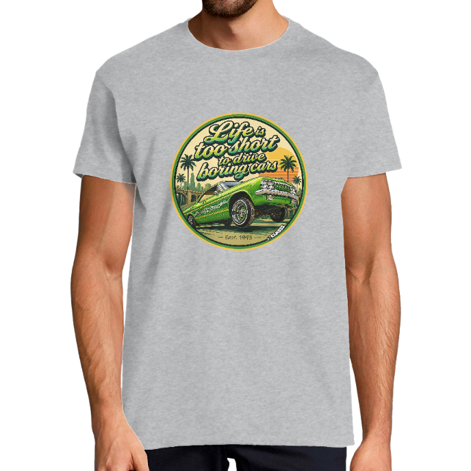 T-SHIRT HOMME "LOWRIDER GREEN" KLASSS col rond 190 gr