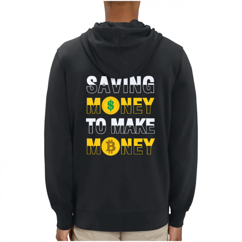 Dos SWEATSHIRT BITCOIN SAVING MONEY UNISEXE