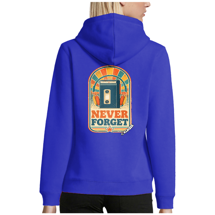 SWEAT FEMME A CAPUCHE "WALKMAN NEVER FORGET", Style Vintage chic