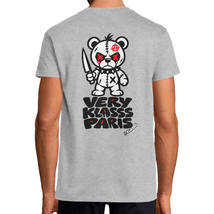 T-shirt Homme KLASSS "VERY KLASSS PARIS TEDDY PUNK" col rond 