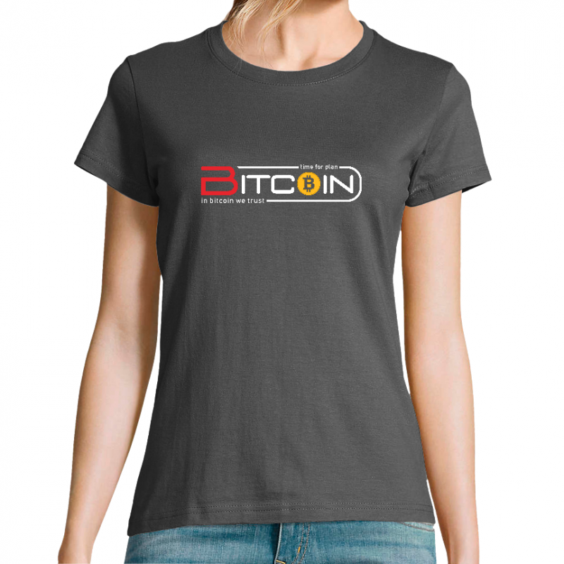T-SHIRT BITCOIN TIME FOR PLAN FEMME