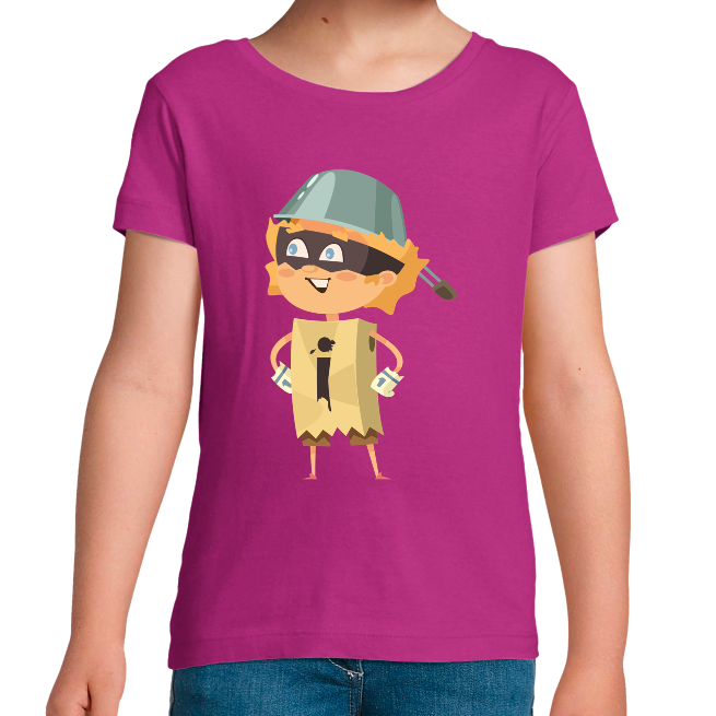 T-SHIRT SUPER-HÉROS EN CARTON FILLE