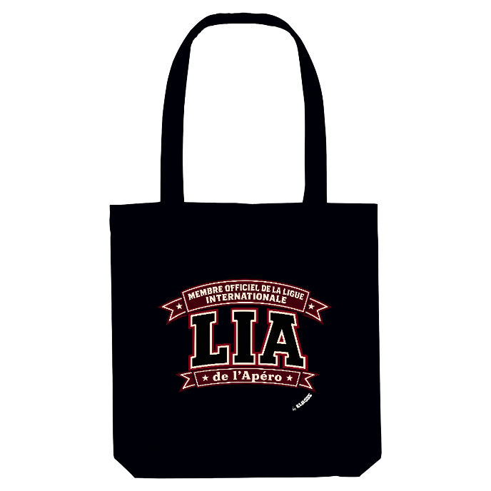 TOTE BAG KLASSS "LIA Membre officiel de la ligue internationale de l'Apéro"  style universe