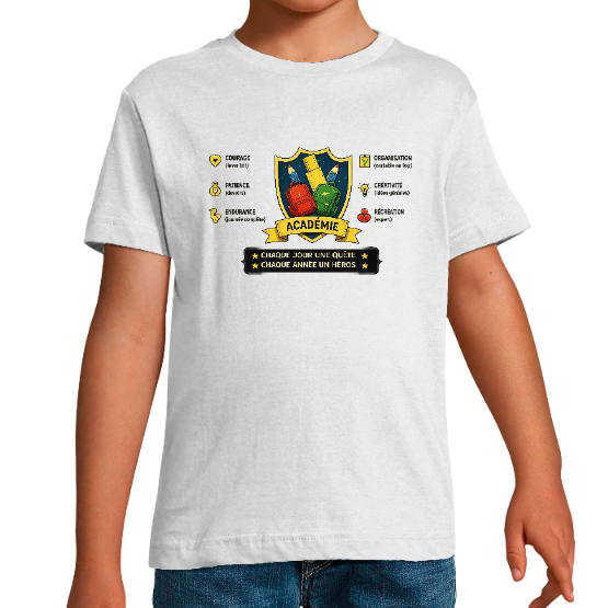 T-shirt rentrée – Académie, chaque jour une quête