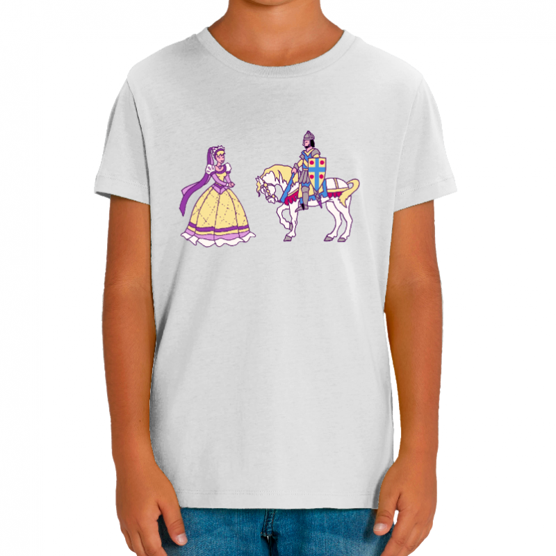 T-SHIRT LE CHEVALIER ARRIVE DEVANT LA PRINCESSE