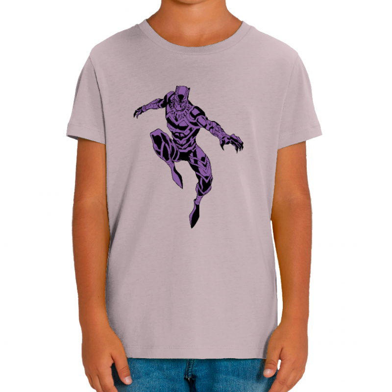 T-SHIRT PURPLE BLACK PANTHER ENFANT