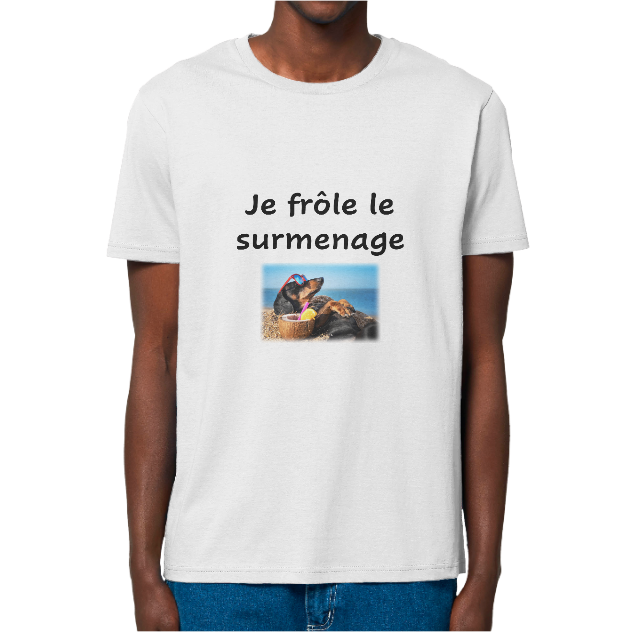 T-shirt Bio Homme – Je frôle le surménage
