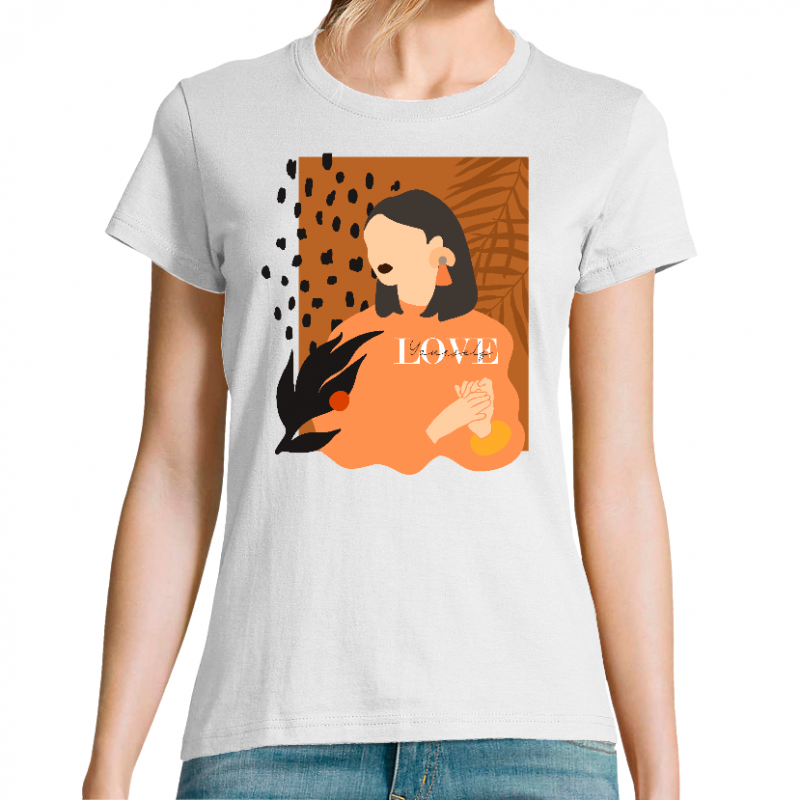 Face LOVE YOURSELF, GIRL - T-SHIRT FEMME