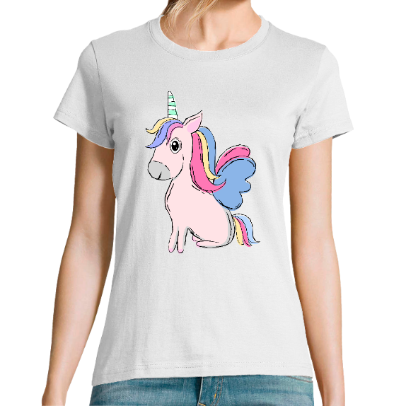 T-shirt LICORNE ROSE