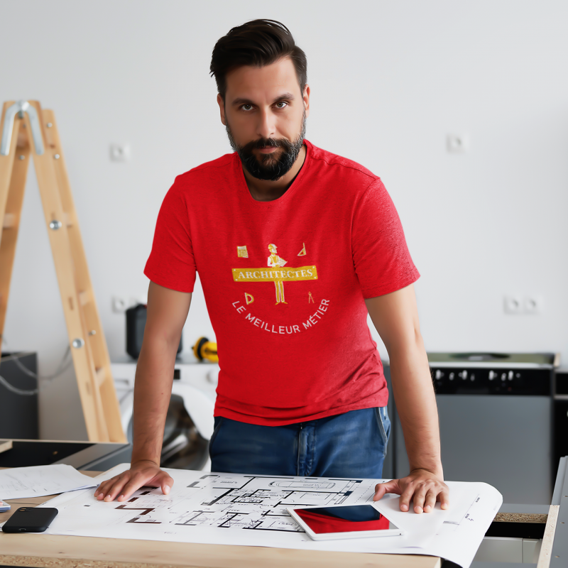 T-SHIRT ARCHITECTES LE MEILLEUR MÉTIER POUR HOMME