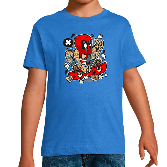 T-SHIRT DEADPOOL SKATER GARÇON