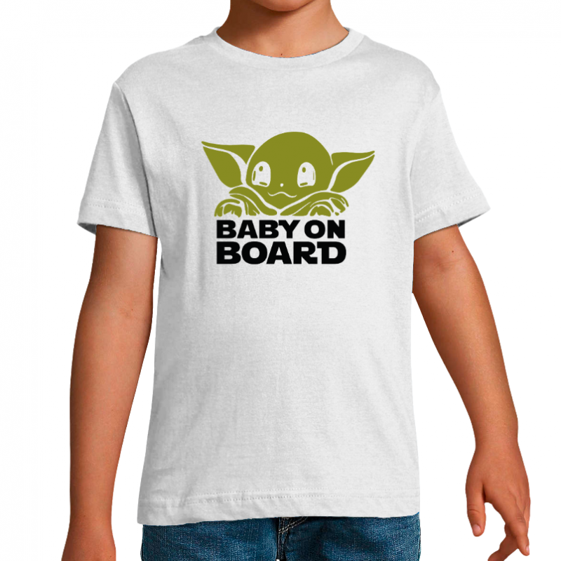 Face T-SHIRT BABY YODA GARÇON