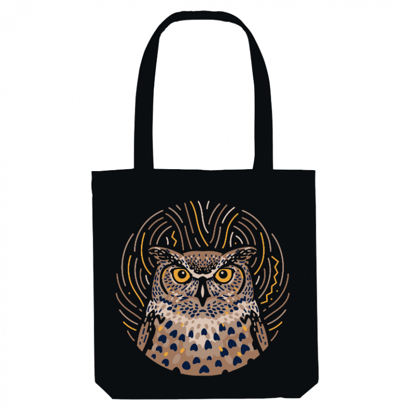 Face TOTE-BAG - AMERICAN NATIVE OWL