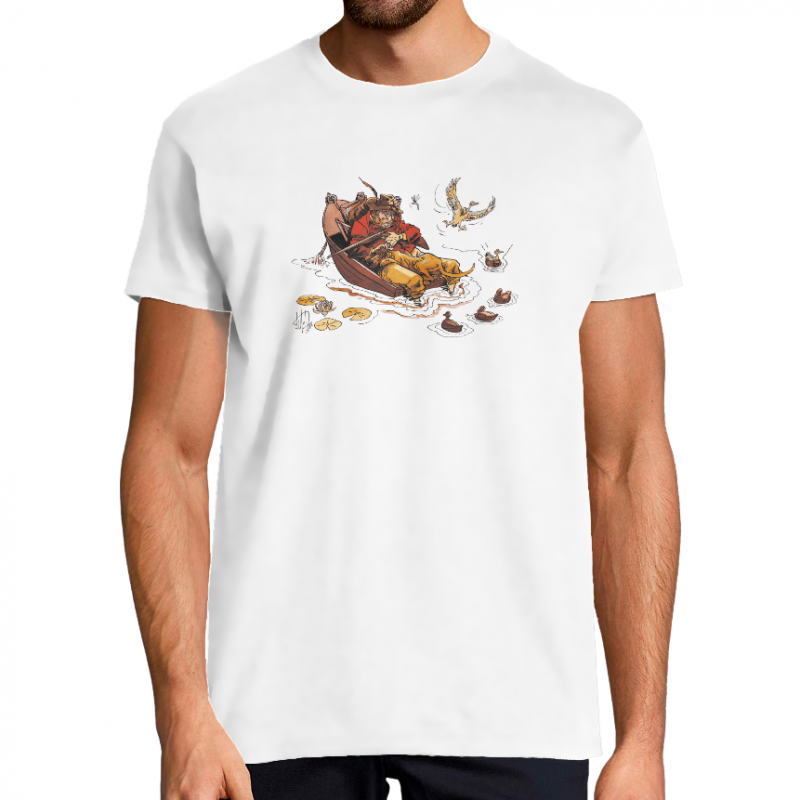 T-SHIRT CHASSEUR QUI SE REPOSE