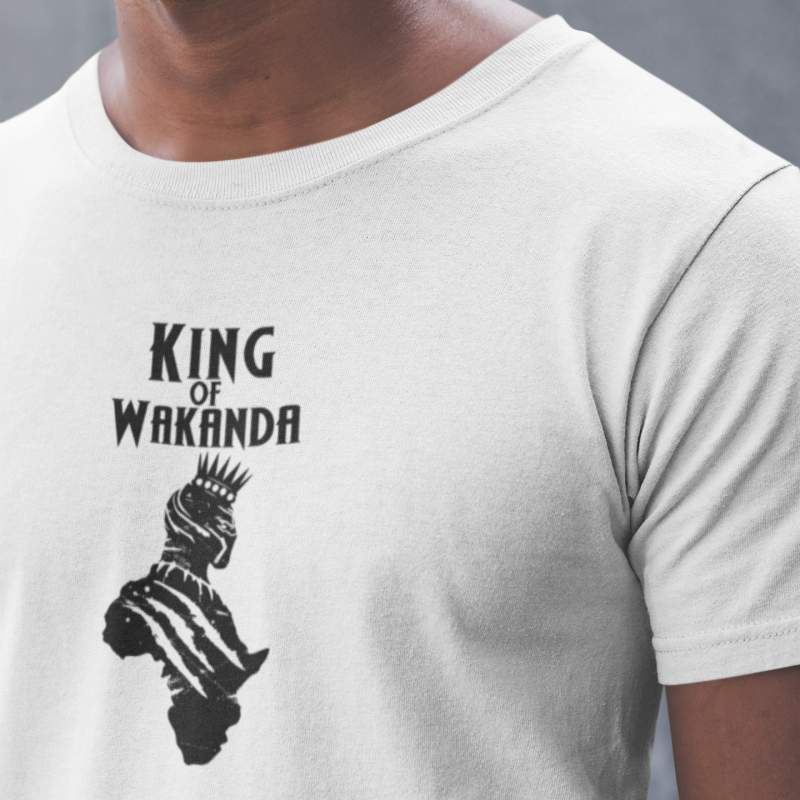 T-SHIRT KING OF WAKANDA HOMME