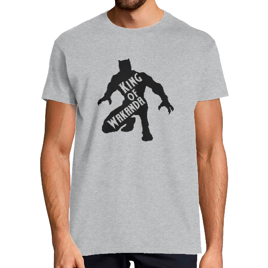 T-SHIRT KING OF WAKANDA HOMME