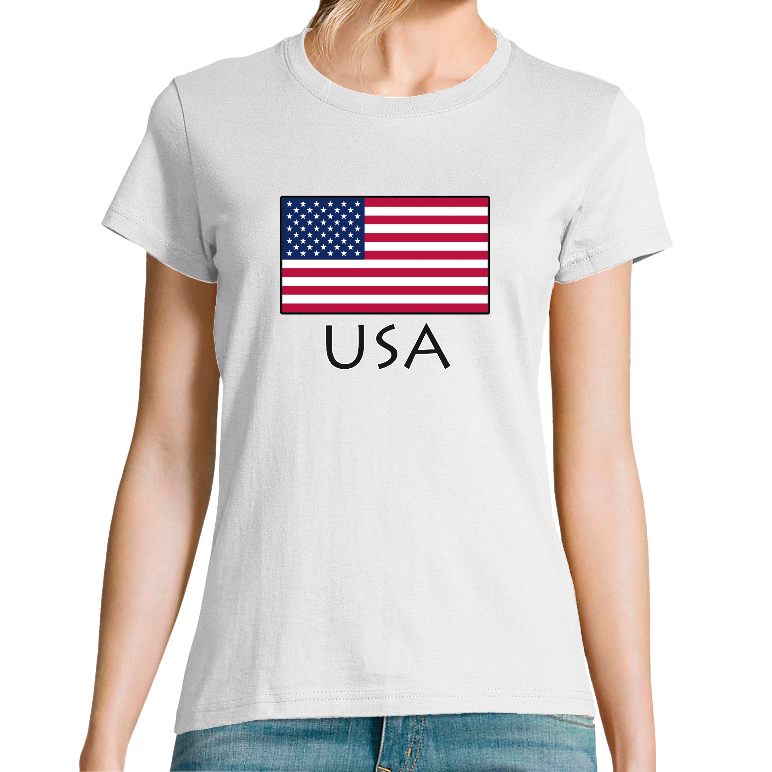 Face T-SHIRT FEMME USA