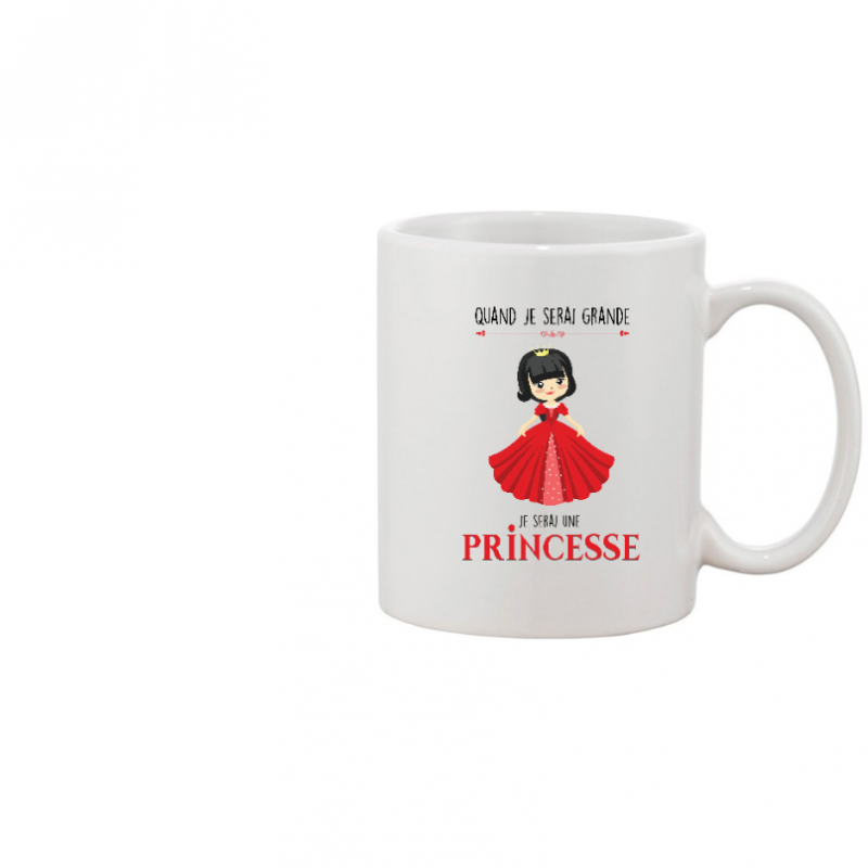 Face PRINCESSE ROBE ROUGE - MUG