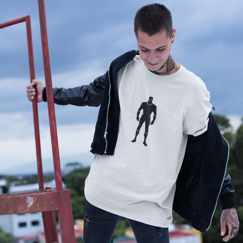 T-SHIRT BLACK PANTHER HOMME