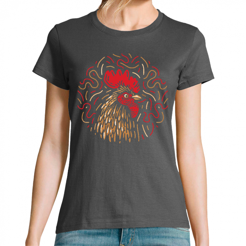 T-SHIRT FEME - CHINESE ROOSTER
