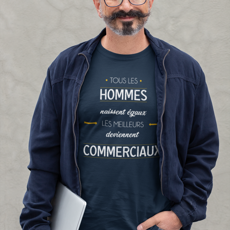 T-SHIRT MÉTIER LES MEILLEURS DEVIENNENT COMMERCIAUX