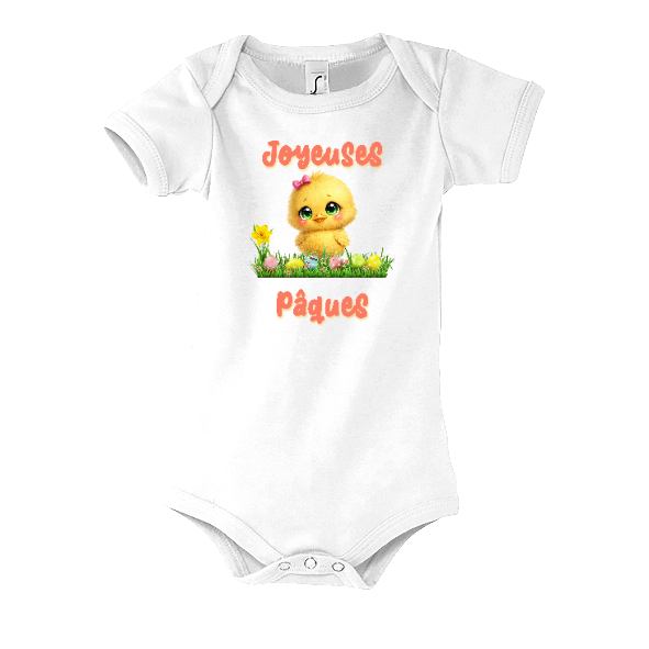 Body bébé Joyeuses Pâques poussin kawaii – body bébé Pâques mignon