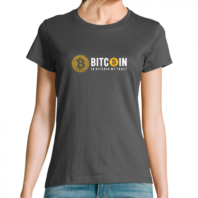 T-SHIRT IN BITCOIN WE TRUST FEMME