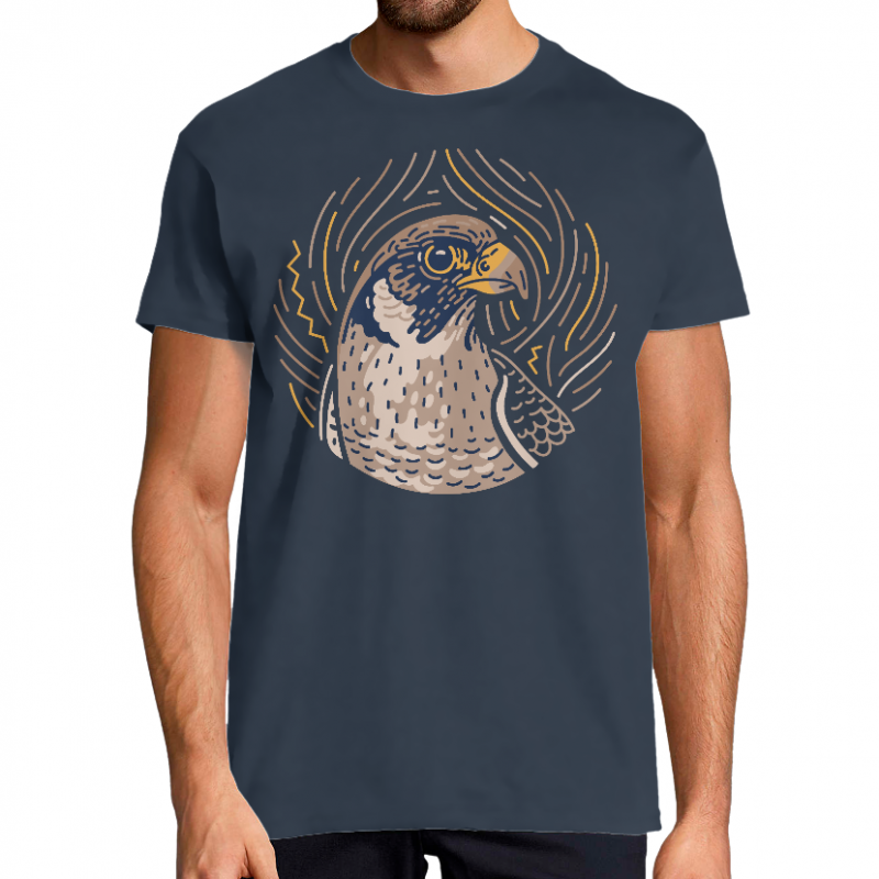 T-SHIRT HOMME - AMERCIAN NATIVE FALCON