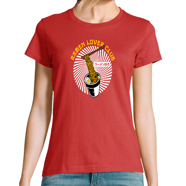 T-SHIRT RAMEN LOVER CLUB FEMME– T-shirt food culture japonaise streetwear