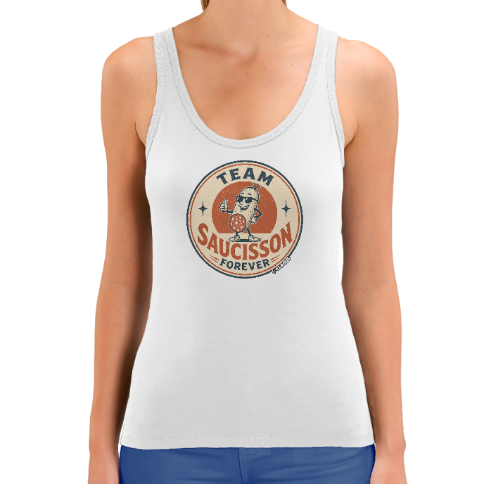 Débardeur FEMME KLASSS "TEAM SAUCISSON FOREVER" coton bio 