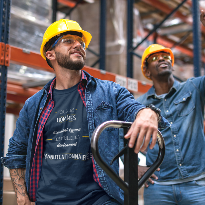 T-SHIRT MÉTIER LES MEILLEURS DEVIENNENT MANUTENTIONNAIRES