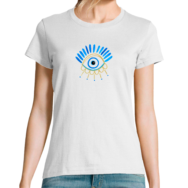 Face OEIL TURQUOISE ET OR