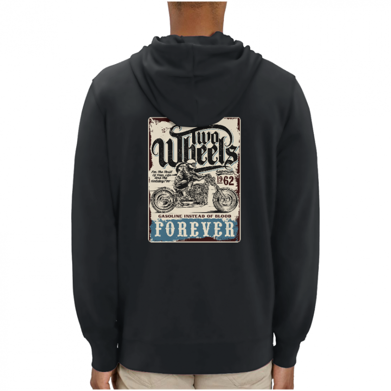 SWEATSHIRT TWO WHEELS FOREVER UNISEXE
