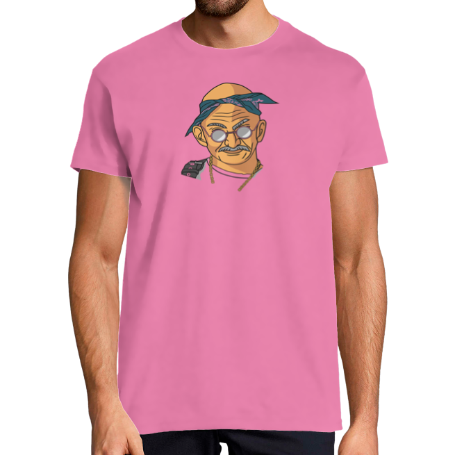Face T-SHIRT TUPAC GANDHI HOMME