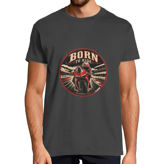 T-shirt Homme col rond KLASSS "BORN TO RIDE"