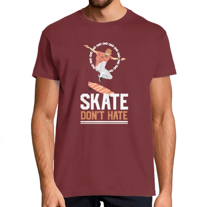 T-SHIRT SKATE DON'T HATE HOMME