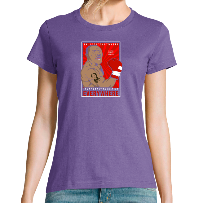 T-SHIRT MARTIN LUTHER KING BOXER FEMME