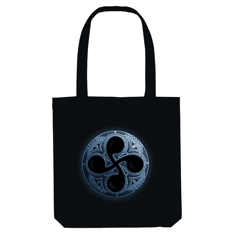 Face TOTE BAG - CROIX BASQUE BLEUE ET NOIRE