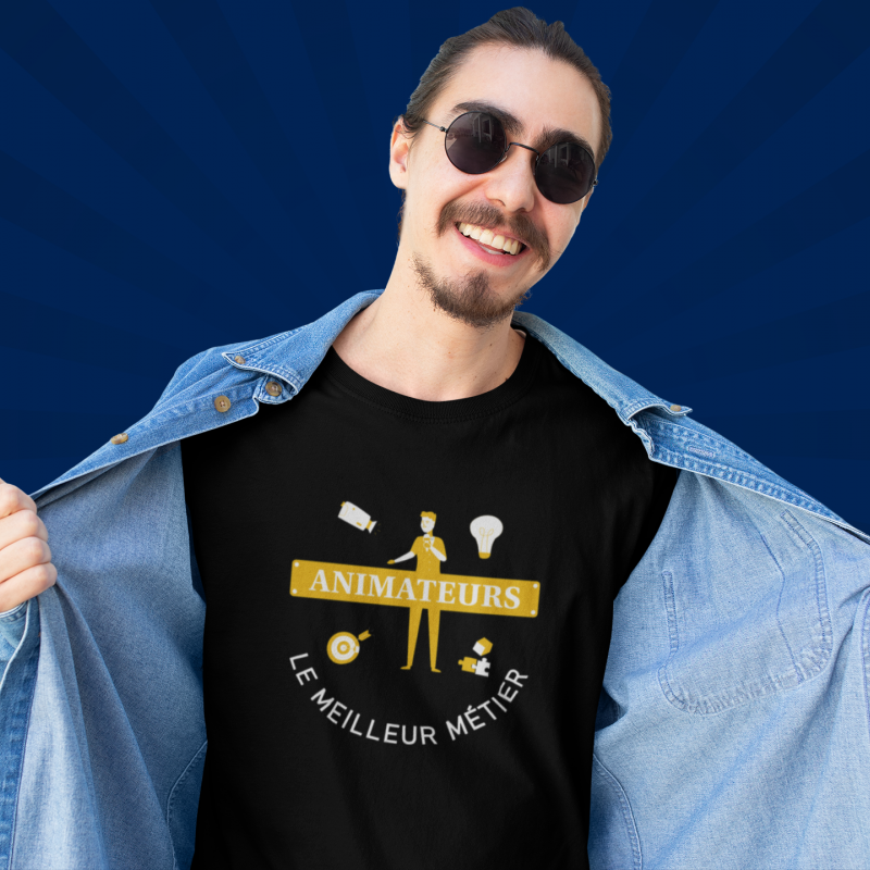 T-SHIRT ANIMATEURS LE MEILLEUR MÉTIER POUR HOMME