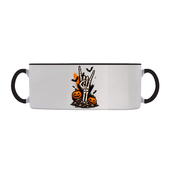 Mug Halloween Rock Skeleton – Main de squelette