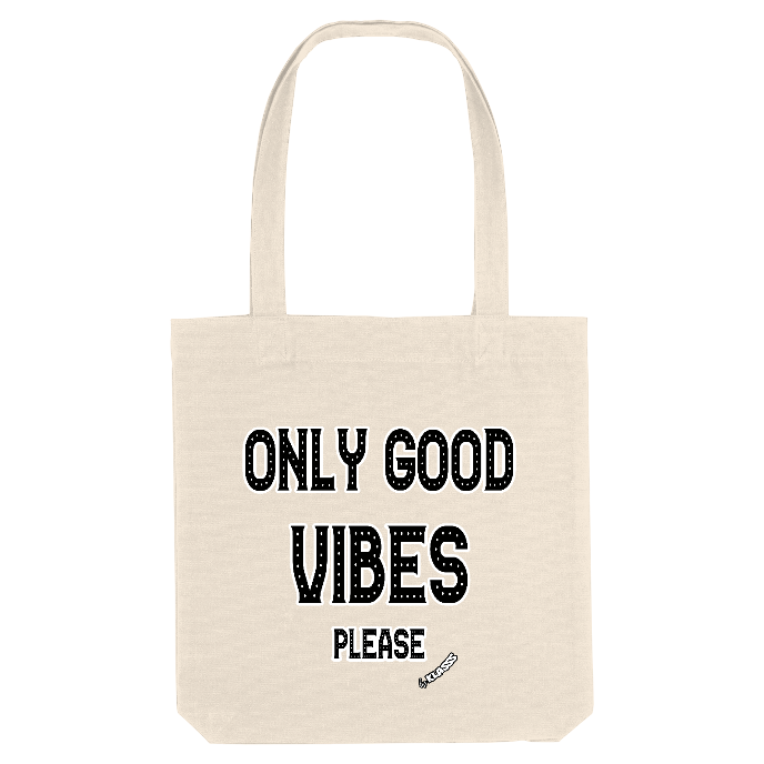 TOTE BAG KLASSS "ONLY GOOD VIBES", style positive attitude