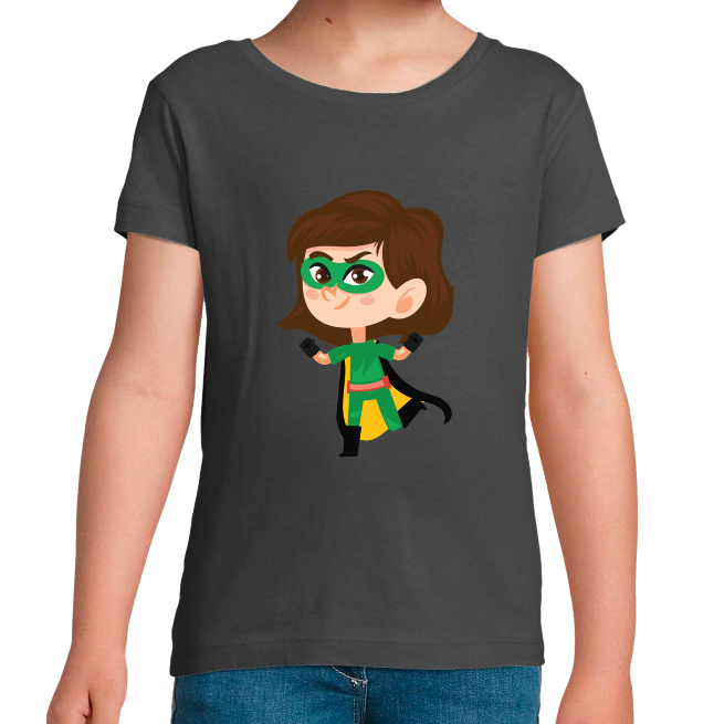 T-SHIRT SUPER-HÉROS BOTTES FILLE