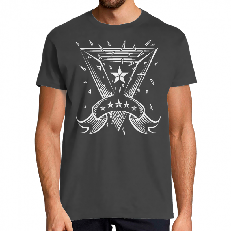 T-SHIRT NOIR HOMME - STARLIGHT