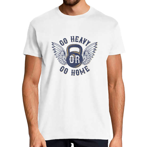 Face T-SHIRT GO HEAVY OR GO HOME HOMME