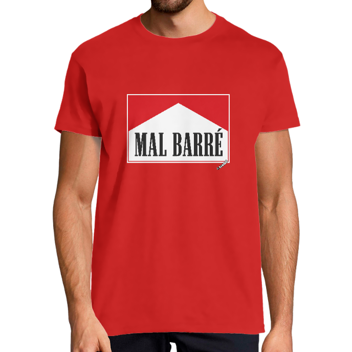T-SHIRT HOMME "MAL BARRE" KLASSS col rond 190 gr