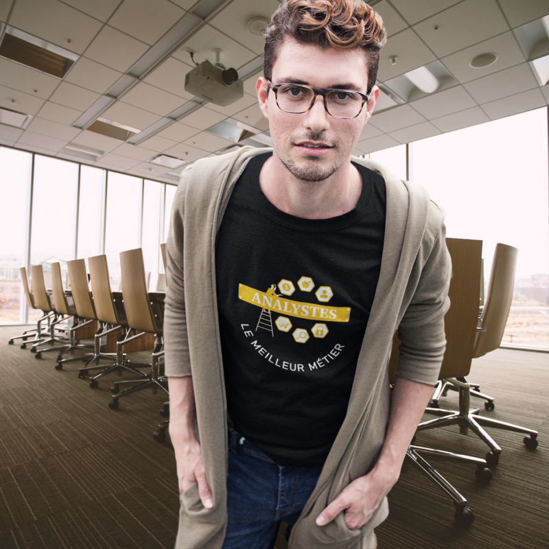 T-SHIRT ANALYSTES LE MEILLEUR MÉTIER POUR HOMME